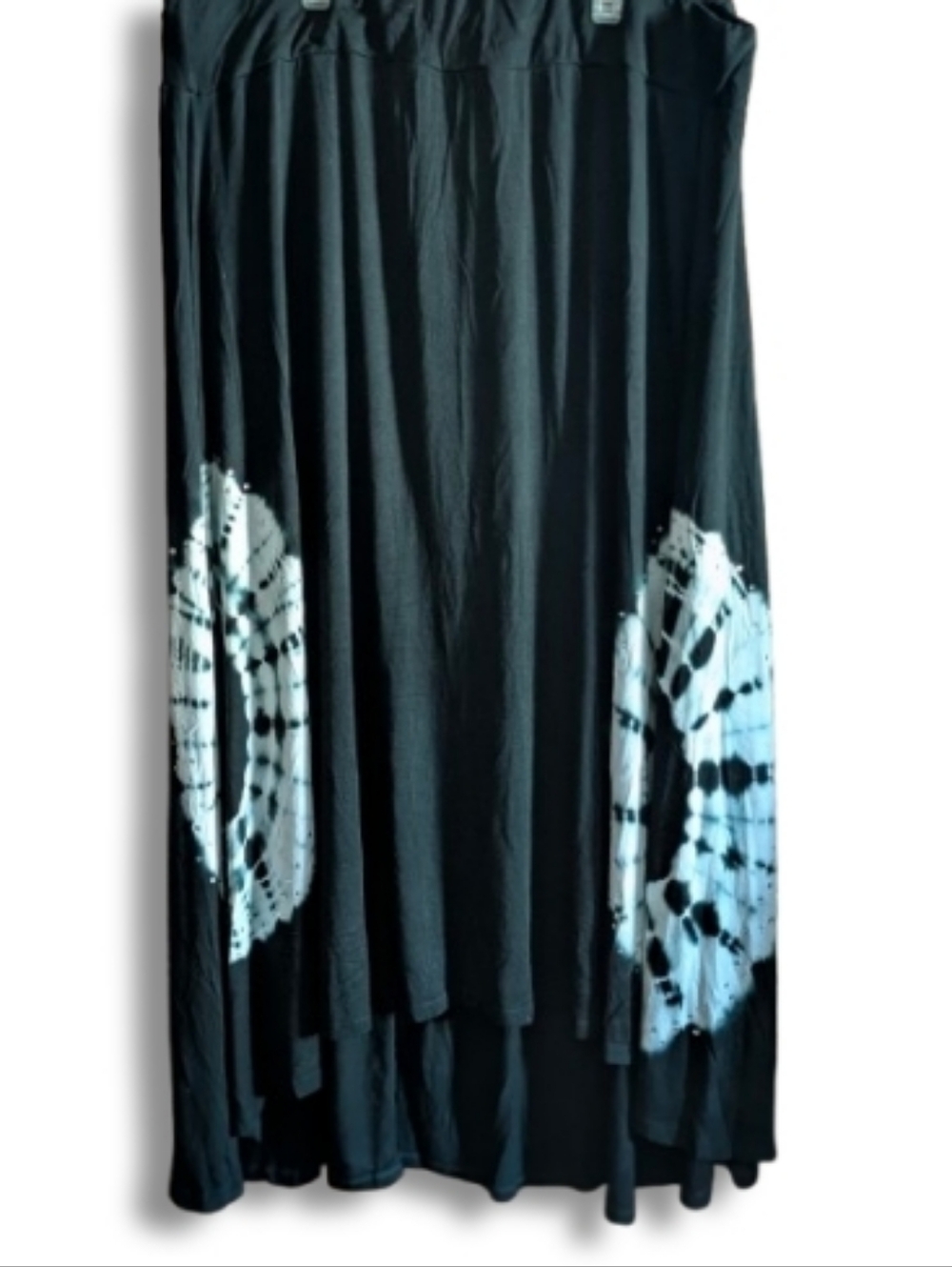 Avenue Black And White Tie-Dye Pattern Maxi Skirt Size 2X (22/24)